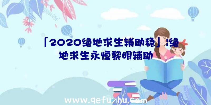 「2020绝地求生辅助稳」|绝地求生永恒黎明辅助